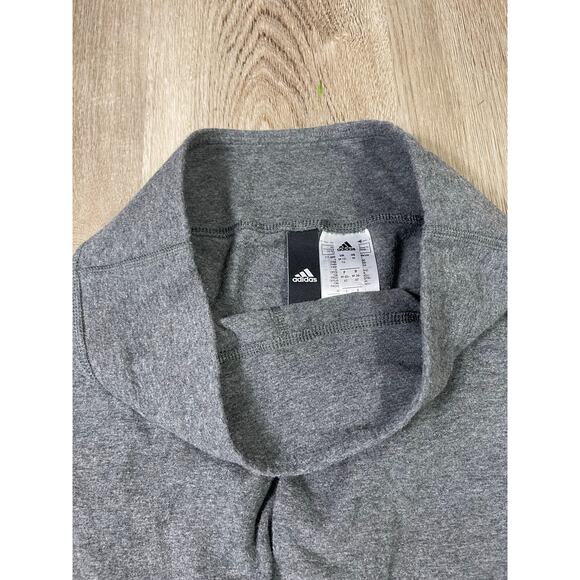 Adidas 3-Stripes Leggings Gray Cotton‎ Blend Mid Rise Women's Medium Activewear - Picture 5 of 8